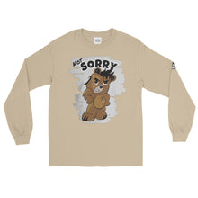 Load image into Gallery viewer, Not Sorry Logo Bear Men’s Long Sleeve Shirt