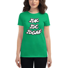 Load image into Gallery viewer, Women's IDK IDC IDGAF short sleeve t-shirt
