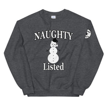 Load image into Gallery viewer, Naughty Listed Snowman Unisex Sweatshirt