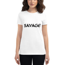 Load image into Gallery viewer, Women's SAVAGE black short sleeve t-shirt