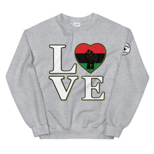 Load image into Gallery viewer, LOVE black fist heart Unisex Sweatshirt