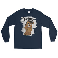 Load image into Gallery viewer, Not Sorry Logo Bear Men’s Long Sleeve Shirt