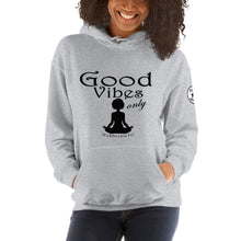 Load image into Gallery viewer, Good Vibes only yoga BL Unisex Hoodie