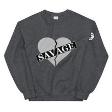 Load image into Gallery viewer, Broken Heart Savage gray Unisex Sweatshirt