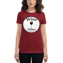 Load image into Gallery viewer, Wine Time Label 2020 Women's short sleeve t-shirt