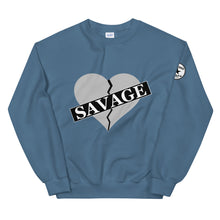 Load image into Gallery viewer, Broken Heart Savage gray Unisex Sweatshirt