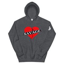 Load image into Gallery viewer, Broken Heart Savage Red Unisex Hoodie