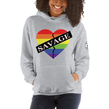 Load image into Gallery viewer, Savage Broken Heart Rainbow Unisex Hoodie