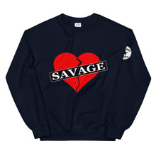 Load image into Gallery viewer, Broken Heart Savage red Unisex Sweatshirt