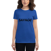 Load image into Gallery viewer, Women's SAVAGE black short sleeve t-shirt