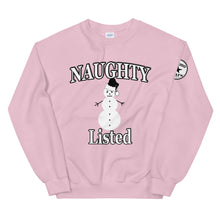 Load image into Gallery viewer, Naughty Listed Snowman Unisex Sweatshirt