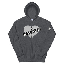 Load image into Gallery viewer, Broken Heart Savage Gray Unisex Hoodie
