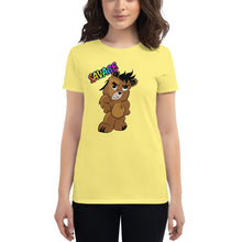 Load image into Gallery viewer, Women's Savage Logo Bear Rainbow short sleeve t-shirt