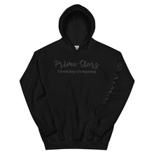 Load image into Gallery viewer, Primo Stars clothing company front/ crest back blackout Unisex Hoodie