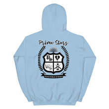 Load image into Gallery viewer, Primo Stars clothing company front/ crest back bl Unisex Hoodie