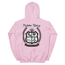 Load image into Gallery viewer, Primo Stars clothing company front/ crest back bl Unisex Hoodie