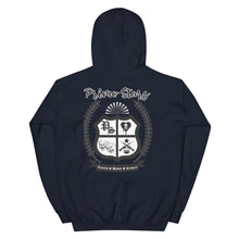 Load image into Gallery viewer, Primo Stars clothing company front/ crest back bl Unisex Hoodie