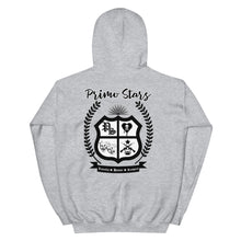 Load image into Gallery viewer, Primo Stars clothing company front/ crest back bl Unisex Hoodie