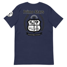 Load image into Gallery viewer, Primo Stars Crest Chest Short-Sleeve Unisex T-Shirt