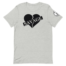Load image into Gallery viewer, Broken Heart Savage Black Unisex t-shirt