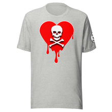 Load image into Gallery viewer, Skull Red Heart Drips Unisex t-shirt