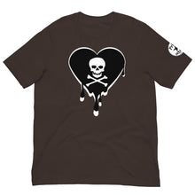 Load image into Gallery viewer, Skull Heart Drips BW Unisex t-shirt