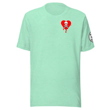 Load image into Gallery viewer, Skull Red Heart Drips chest Unisex t-shirt