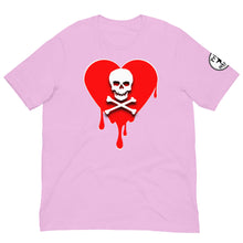 Load image into Gallery viewer, Skull Red Heart Drips Unisex t-shirt