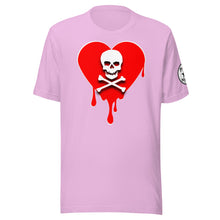 Load image into Gallery viewer, Skull Red Heart Drips Unisex t-shirt