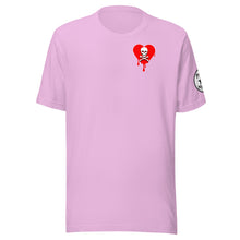 Load image into Gallery viewer, Skull Red Heart Drips chest Unisex t-shirt