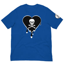 Load image into Gallery viewer, Skull Heart Drips BW Unisex t-shirt