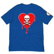 Load image into Gallery viewer, Skull Red Heart Drips Unisex t-shirt