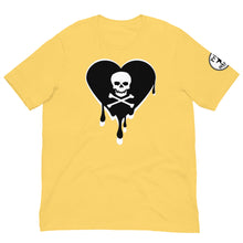 Load image into Gallery viewer, Skull Heart Drips BW Unisex t-shirt