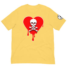 Load image into Gallery viewer, Skull Red Heart Drips Unisex t-shirt