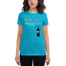 Load image into Gallery viewer, Wine- gry WL Women's short sleeve t-shirt