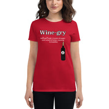 Load image into Gallery viewer, Wine- gry WL Women's short sleeve t-shirt