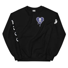 Load image into Gallery viewer, Skull Blue Heart Drips C Unisex Sweatshirt

