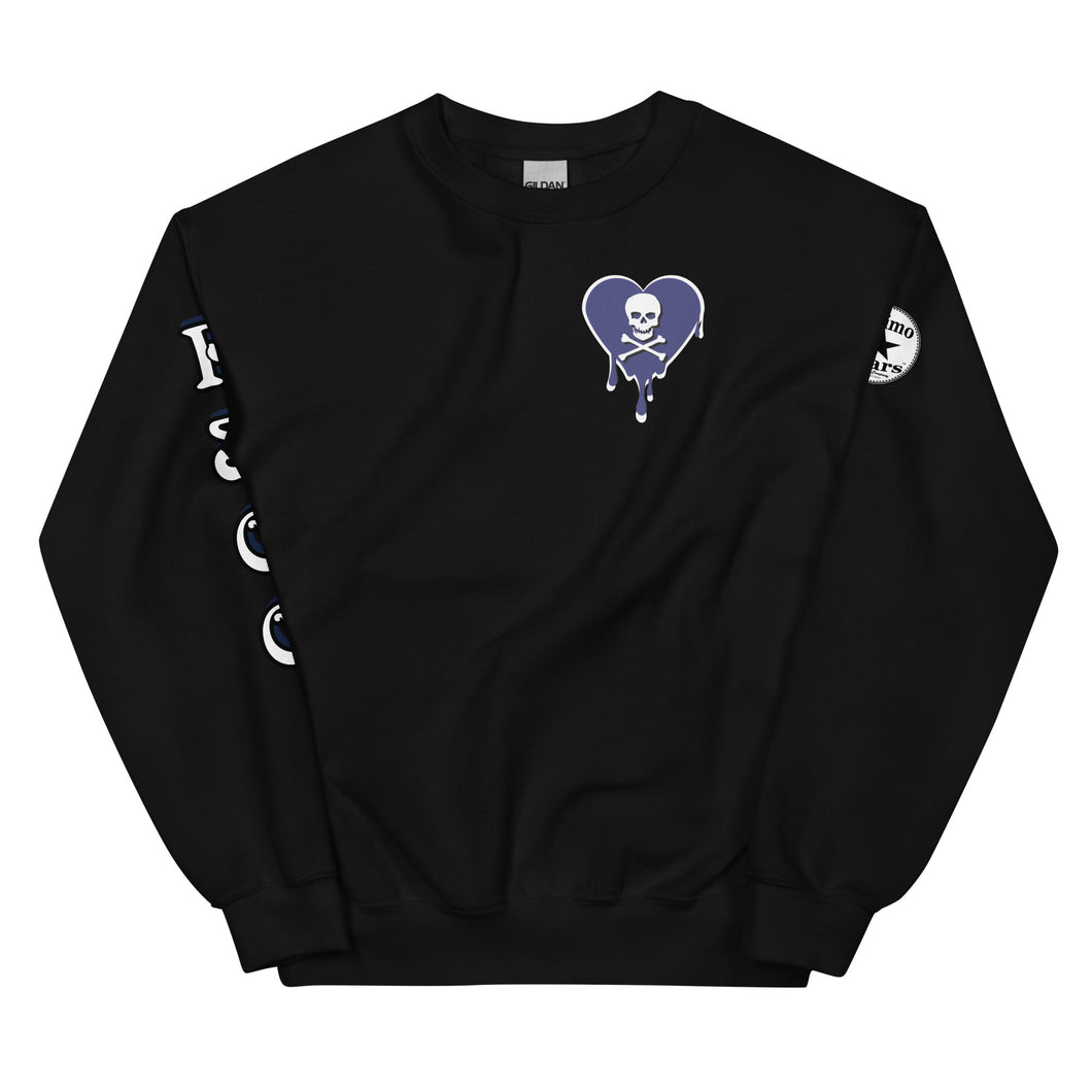 Skull Blue Heart Drips C Unisex Sweatshirt