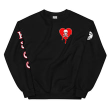 Load image into Gallery viewer, Skull red heart drips Unisex Sweatshirt
