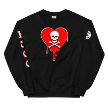 Load image into Gallery viewer, Skull Red heart drips Unisex Sweatshirt

