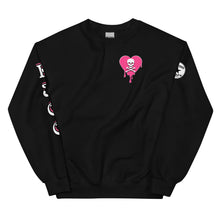 Load image into Gallery viewer, Skull Pink Heart Drips Unisex Sweatshirt

