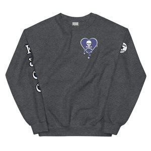Skull Blue Heart Drips C Unisex Sweatshirt