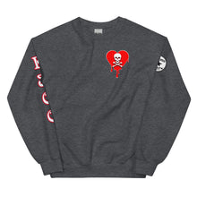 Load image into Gallery viewer, Skull red heart drips Unisex Sweatshirt

