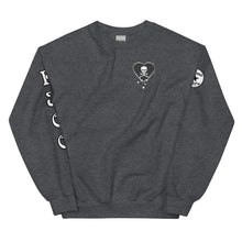 Load image into Gallery viewer, Skull Heart Drips BW C Unisex Sweatshirt
