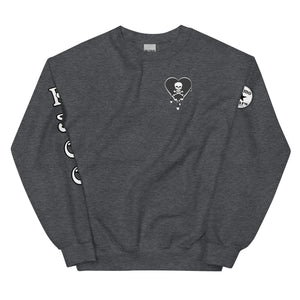 Skull Heart Drips BW C Unisex Sweatshirt