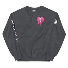 Load image into Gallery viewer, Skull Pink Heart Drips Unisex Sweatshirt
