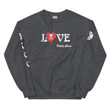 Load image into Gallery viewer, Love Skull Red Heart Drips Unisex Sweatshirt
