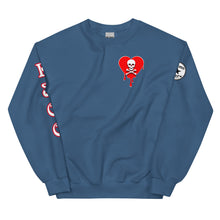 Load image into Gallery viewer, Skull red heart drips Unisex Sweatshirt

