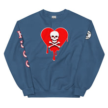 Load image into Gallery viewer, Skull Red heart drips Unisex Sweatshirt

