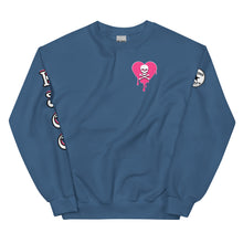Load image into Gallery viewer, Skull Pink Heart Drips Unisex Sweatshirt
